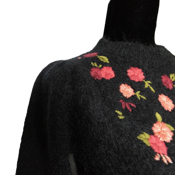 SEZANE Uriel Long Sleeve Dress in Black Multicoloured - Size Small - Picture 9 of 13